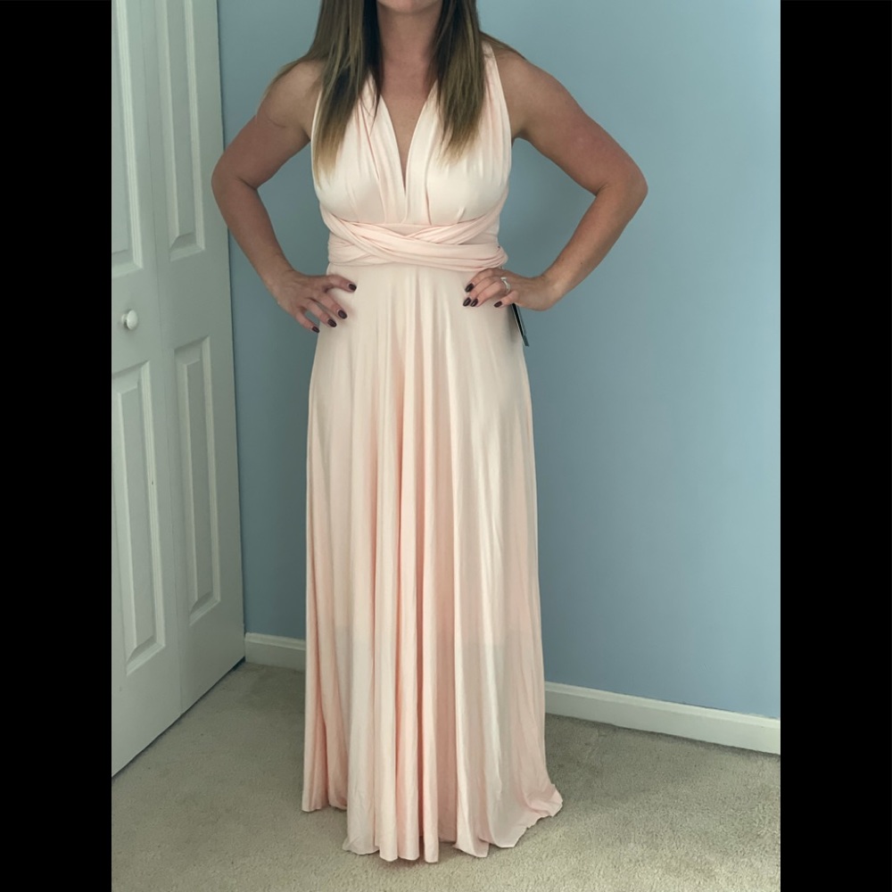 Lulus “Tricks of the Trade” Dress in Blush Pink